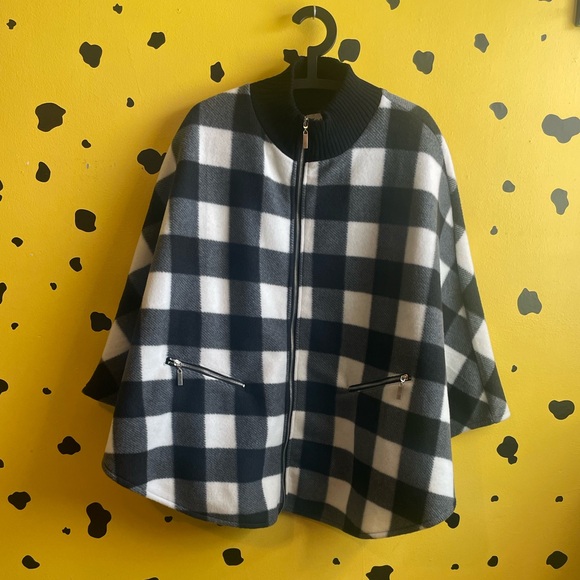 Le Moda Jackets & Blazers - La Moda Womens Plaid Poncho Cape Size XL Y2K Cozy Academia Aesthetic Streetwear